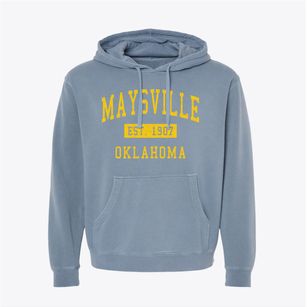 Maysville Oklahoma Classic Established Pigment-Dyed Hoodie