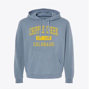 Cripple Creek Colorado Classic Established Pigment-Dyed Hoodie