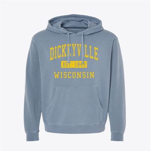 Dickeyville Wisconsin Classic Established Pigment-Dyed Hoodie