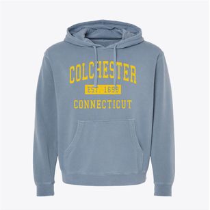 Colchester Connecticut Classic Established Pigment-Dyed Hoodie