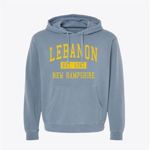 Lebanon New Hampshire Classic Established Pigment-Dyed Hoodie