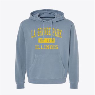 La Grange Park Illinois Classic Established Pigment-Dyed Hoodie