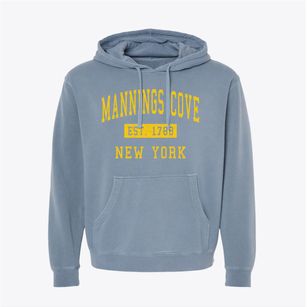 Mannings Cove New York Classic Established Pigment-Dyed Hoodie