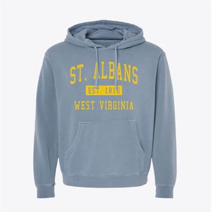 St. Albans West Virginia Classic Established Pigment-Dyed Hoodie