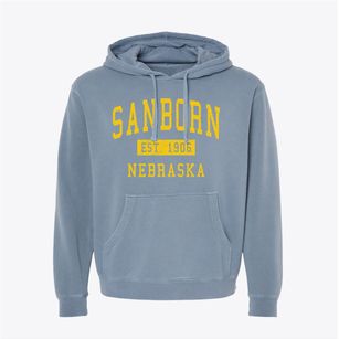 Sanborn Nebraska Classic Established Pigment-Dyed Hoodie