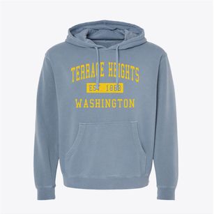 Terrace Heights Washington Classic Established Pigment-Dyed Hoodie