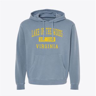 Lake Of The Woods Virginia Classic Established Pigment-Dyed Hoodie