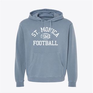 Saint Monica School Classic Football Pigment-Dyed Hoodie