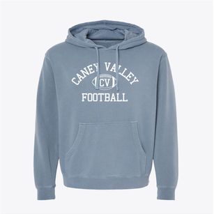 Caney Valley High School Classic Football Pigment-Dyed Hoodie