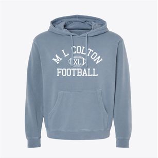 M L Colton Intermediate School Classic Football Pigment-Dyed Hoodie
