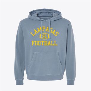 Lampasas High School Classic Football Pigment-Dyed Hoodie