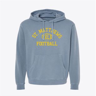 Saint Matthews Lutheran School Classic Football Pigment-Dyed Hoodie