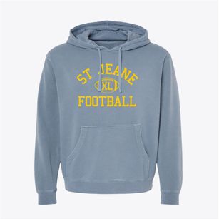 St Jean Baptiste Parish Classic Football Pigment-Dyed Hoodie