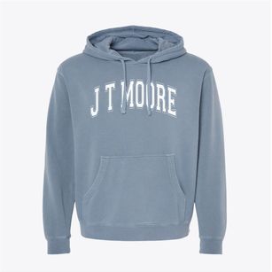 J T Moore Middle School Varsity Arch Pigment-Dyed Hoodie