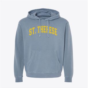 St Therese Of The Child Jesus Parish Varsity Arch Pigment-Dyed Hoodie