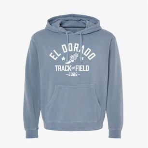 El Dorado Elementary School Track and Field Pigment-Dyed Hoodie