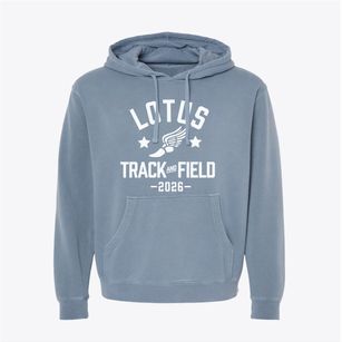 Lotus School For Excellence Blue Track and Field Pigment-Dyed Hoodie