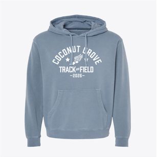 Coconut Grove Elementary School Track and Field Pigment-Dyed Hoodie