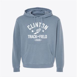 Clinton Elementary School Track and Field Pigment-Dyed Hoodie