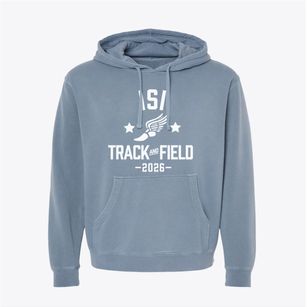 International School Of Indiana Track and Field Pigment-Dyed Hoodie