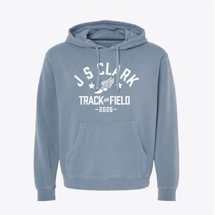 J S Clark Magnet School Track and Field Pigment-Dyed Hoodie