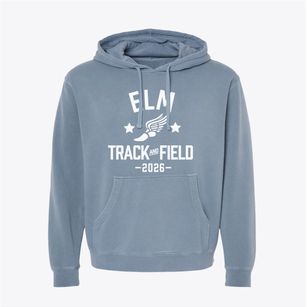 Elm Middle School Track and Field Pigment-Dyed Hoodie