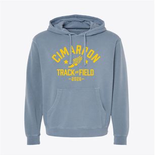 Cimarron Elementary School Track and Field Pigment-Dyed Hoodie