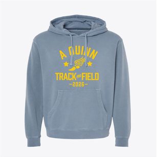 A Quinn Jones Center Track and Field Pigment-Dyed Hoodie