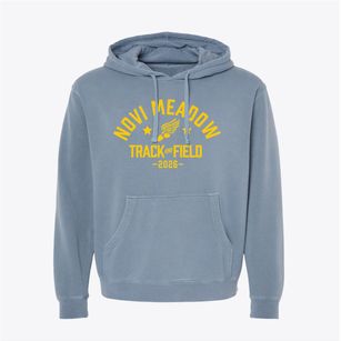 Novi Meadow Elementary School Track and Field Pigment-Dyed Hoodie