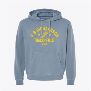 K B Richardson Computers Magnet School Track and Field Pigment-Dyed Hoodie