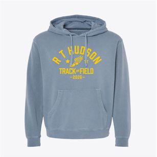 R T Hudson Elementary School Track and Field Pigment-Dyed Hoodie