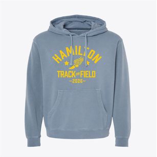 Hamilton Elementary School Track and Field Pigment-Dyed Hoodie