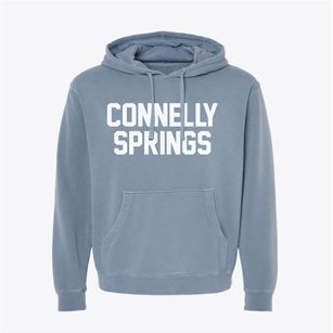 Connelly Springs North Carolina Classic Block Pigment-Dyed Hoodie