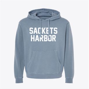 Sackets Harbor New York Classic Block Pigment-Dyed Hoodie