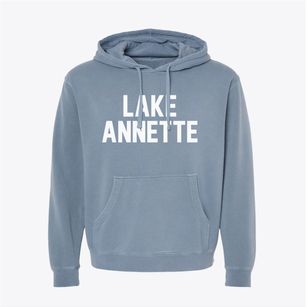 Lake Annette Missouri Classic Block Pigment-Dyed Hoodie