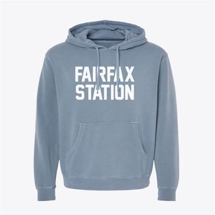 Fairfax Station Virginia Classic Block Pigment-Dyed Hoodie