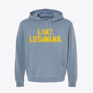 Lake Lotawana Missouri Classic Block Pigment-Dyed Hoodie