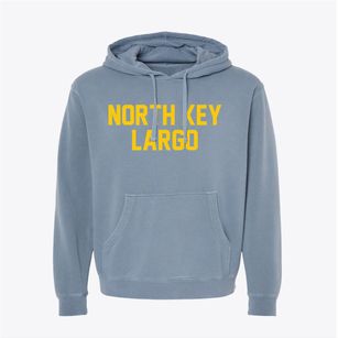 North Key Largo Florida Classic Block Pigment-Dyed Hoodie