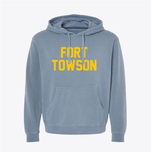 Fort Towson Oklahoma Classic Block Pigment-Dyed Hoodie