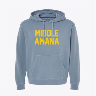 Middle Amana Iowa Classic Block Pigment-Dyed Hoodie