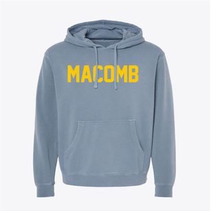 Macomb Illinois Classic Block Pigment-Dyed Hoodie
