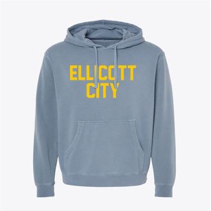 Ellicott City Maryland Classic Block Pigment-Dyed Hoodie