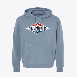 Trumansburg New York Diamond Star Pigment-Dyed Hoodie