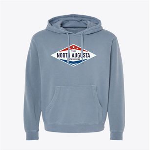 North Augusta South Carolina Diamond Star Pigment-Dyed Hoodie