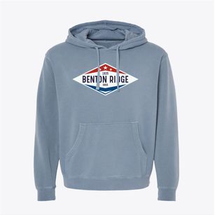 Benton Ridge Ohio Diamond Star Pigment-Dyed Hoodie