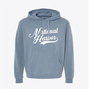 National Harbor Maryland Vintage Team Pigment-Dyed Hoodie