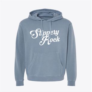 Slippery Rock Pennsylvania Vintage Team Pigment-Dyed Hoodie