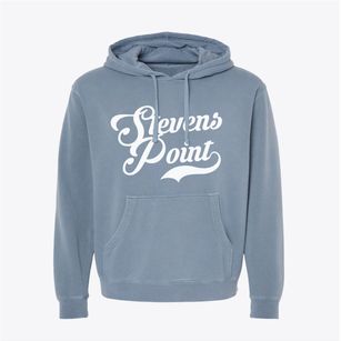 Stevens Point Wisconsin Vintage Team Pigment-Dyed Hoodie