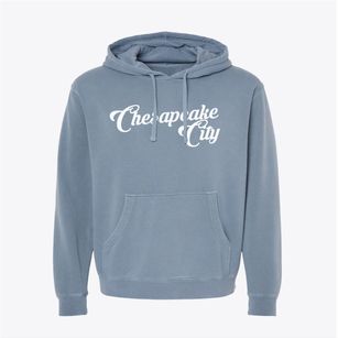 Chesapeake City Maryland Vintage Team Pigment-Dyed Hoodie