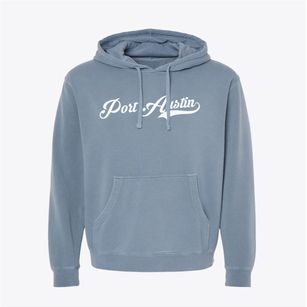 Port Austin Michigan Vintage Team Pigment-Dyed Hoodie
